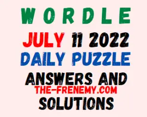 New York Times Wordle July 11 2022 Answers Puzzle