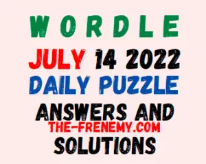 New York Times Wordle July 14 2022 Answers Puzzle