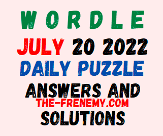 Wordle 7/20/22 Answers for Today  Frenemy