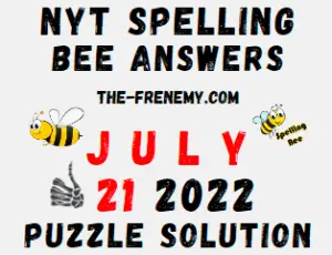 Nyt Spelling Bee Answers July 21 2022 Solution