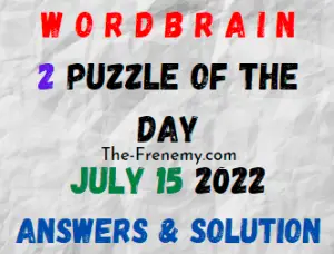 WordBrain 2 Puzzle of the Day July 15 2022 Answers Puzzle