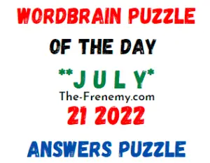 WordBrain Puzzle of the Day July 21 2022 Answers Puzzle