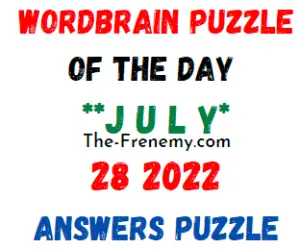 WordBrain Puzzle of the Day July 28 2022 Answers Puzzle