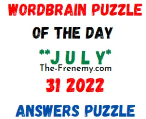WordBrain Puzzle of the Day July 31 2022 Answers Puzzle