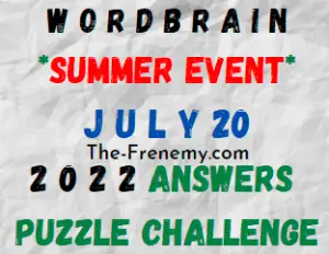 WordBrain Summer Event July 20 2022 Answers Puzzle and Solution