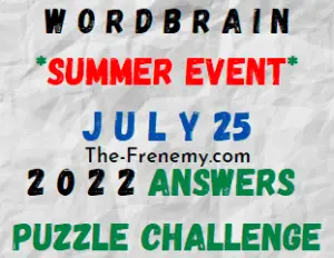 WordBrain Summer Event July 25 2022 Answers Puzzle and Solution