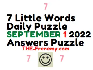 7 Little Words September 1 2022 Answers and Solution
