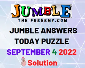 Jumble September 4 2022 Answers Puzzle