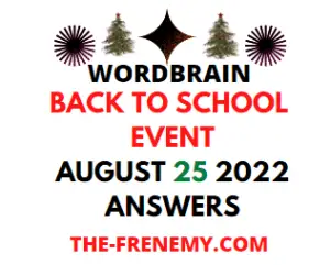 WordBrain Back To School Event August 25 2022 Answers