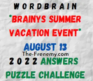 WordBrain Brainys Summer Vacation Event August 13 2022 Answers Puzzle