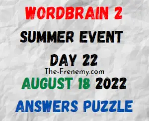 WordBrain Summer Event Day 22 August 18 2022 Answers
