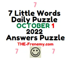 7 Little Words Daily October 1 2022 Answers Puzzle and Solution