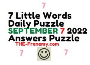 7 Little Words September 7 2022 Answers and Solution