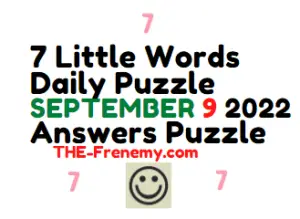 7 Little Words September 9 2022 Answers and Solution