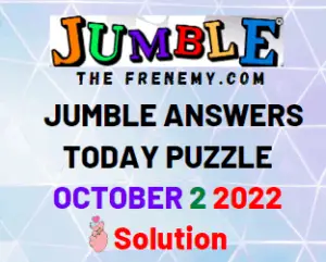 Daily Jumble October 2 2022 Answers Puzzle and Solution