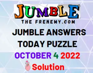 Daily Jumble October 4 2022 Answers Puzzle and Solution