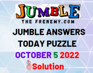 Daily Jumble October 5 2022 Answers Puzzle and Solution
