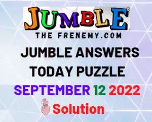 Jumble September 12 2022 Answers Puzzle and Solution