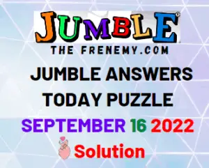 Jumble September 16 2022 Answers for Today