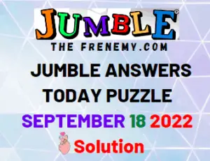 Jumble September 18 2022 Answers for Today