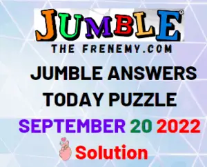 Jumble September 20 2022 Answers for Today