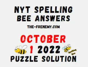 Nyt Spelling Bee Answers October 1 2022 Solution