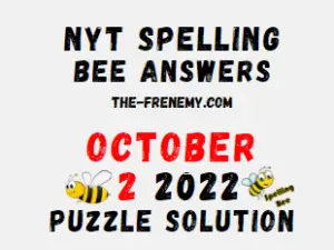 Nyt Spelling Bee Answers October 2 2022 Solution