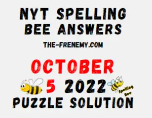Nyt Spelling Bee Answers October 5 2022 Solution
