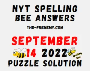 Nyt Spelling Bee Answers September 14 2022 Solution