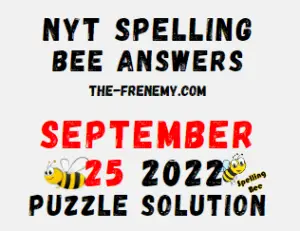 Nyt Spelling Bee Answers September 25 2022 Solution