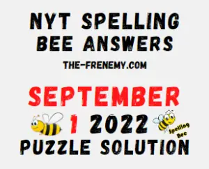 Nyt Spelling Bee September 1 2022 Answers Puzzle