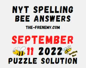 Nyt Spelling Bee September 11 2022 Answers and Solution