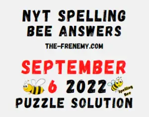 Nyt Spelling Bee September 6 2022 Answers and Solution