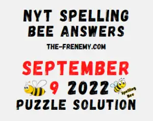 Nyt Spelling Bee September 9 2022 Answers and Solution