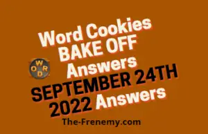 Word Cookies Bake Off September 24 2022 Answers and Solution