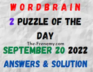 WordBrain 2 Puzzle of the Day September 20 2022 Answers
