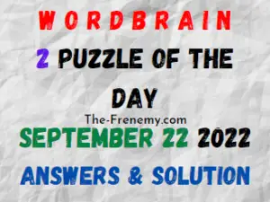 WordBrain 2 Puzzle of the Day September 22 2022 Answers