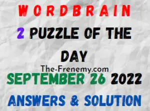 WordBrain 2 Puzzle of the Day September 26 2022 Answers