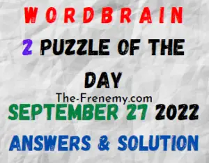 WordBrain 2 Puzzle of the Day September 27 2022 Answers