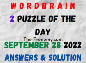 WordBrain 2 Puzzle of the Day September 28 2022 Answers