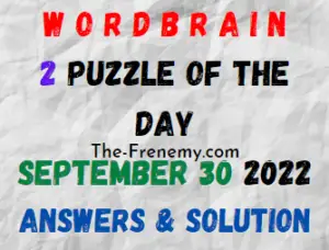 WordBrain 2 Puzzle of the Day September 30 2022 Answers