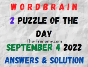 WordBrain 2 Puzzle of the Day September 4 2022 Answers