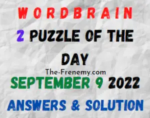 WordBrain 2 Puzzle of the Day September 9 2022 Answers