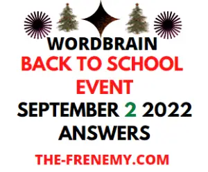 WordBrain Back To School Event September 2 2022 Answers