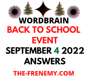 WordBrain Back To School Event September 4 2022 Answers