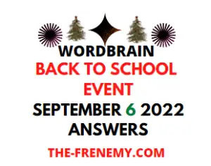 WordBrain Back To School Event September 6 2022 Answers and Solution
