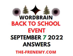 WordBrain Back To School Event September 7 2022 Answers and Solution