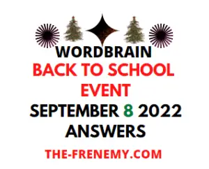 WordBrain Back To School Event September 8 2022 Answers and Solution