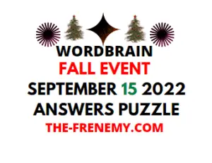 WordBrain Fall Event September 15 2022 Answes and Solution