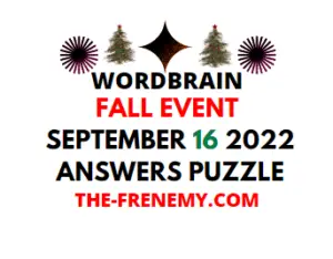 WordBrain Fall Event September 16 2022 Answes and Solution